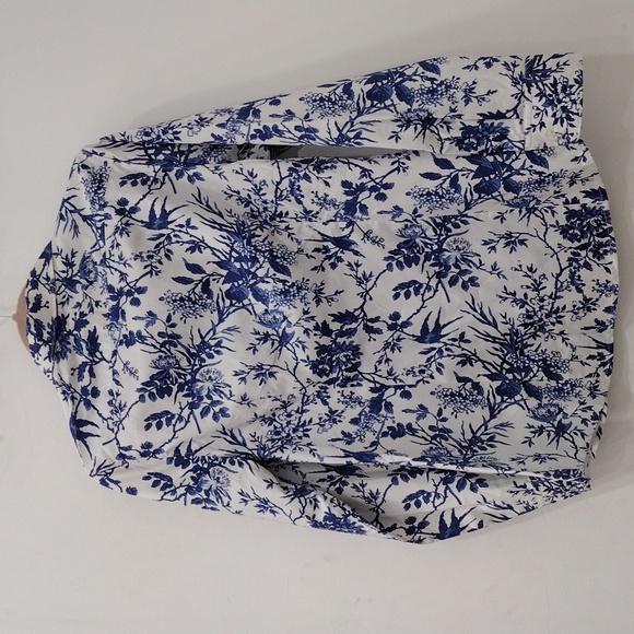 J Peterman Toile Blouse 6 - Picture 6 of 8
